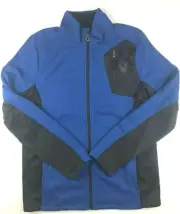 Spyder Mens Medium Raider Blue Black Full Zip Fleece Lined Sweater Jacket $129