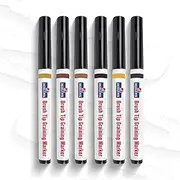 Mohawk Wood Stain Brush Tip Markers Furniture Touch Up Kit, Assorted Colors M265-2201, 6 Pack