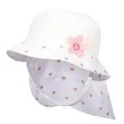 C471 White Infant Cap by Dorfman Pacific Hat Company 100% Cotton with Neck Flap