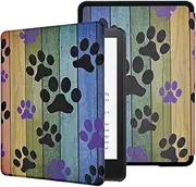 Case for 6.8" Kindle Paperwhite (11th Generation 2021), PU Leather Magnetic Cover with Smart Wake/Sleep for 6.8" Kindle Paperwhite & Signature Edition & Kids E-Reader 2021, Dog Paw