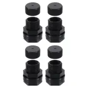 4 Pcs Bulkhead Fitting with Plug, 1/2" NPT x 3/4" GHT Bulkhead Connector, Black