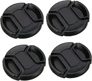 Angoily 55mm Camera Lens Covers Center Pinch Waterproof Durable Lens Protectors Set