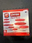 New Pyrex 18pc Glass Storage Set. In Sealed Box