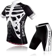 [REFENG] Short Sleeve Cycling Jersey and Padded Shorts Set for Men Women Quick Dry Breathable Mountain Bike Shirt Clothing