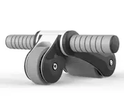 Household Multifunctional Abdominal Exercise Device Folding Double Wheel Bearing Roller Mute Sports Equipment-Black