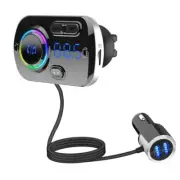 Bluetooth 5.0 Carkit Handsfree FM Transmitter AUX Audio Car Player A2DP Wireless