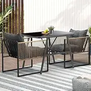 Livsip Outdoor Dining Set Outdoor Furniture Table and Chairs Patio Garden Set