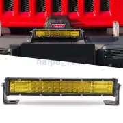 10inch LED Light Bar Triple Row Amber Spot Flood Combo Work Fog Driving Offroad
