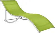 Camping Sunloungers Reclining Patio ChairsFolding Sun Loungers 2 pcs Green