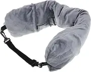 JEWEDECO Travel Neck Pillow Pillows Airplane Essentials Airplane Travel Essentials for Long Flights Chemical Fiber Grey