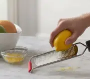 Handheld Flat Grater Kitchen Tool Ginger Stainless Steel Blades w/ Cover