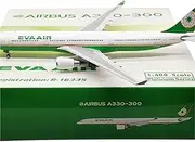 Pre-Built Model Aircraft 1:400 15CM Static Display Airplane Model for EVA Air A330-300 B-16335 Scale Lifelike Model Airplane Decorations Miniature Airplane Model