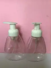10 x 350ml 12oz Oval Clear PET Plastic Soap Foaming Bottles Foam Pump FREE POST