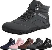 [MeXYZ] Womens Mens Winter Barefoot Boots Hike Footwear Warm Minimalist Wide Toe Box Snow Boots Zero Drop Sole Outdoor Water Resistant Ankle Booties