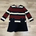 STRIPED POCKET LONG SLEEVE DRESS 條紋口袋魚尾下擺長袖洋裝