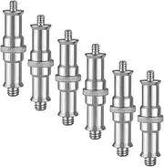 GAROZATION Camera Tripod Kit 1/4 to 3/8 Threaded Screw Adapter Hot Shoe Adapter Spigot Screws 6pcs Set for Action Cameras