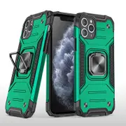 MCC Shockproof iPhone 12 Pro Heavy Duty Case Cover Tough Apple Ring Holder [Dark Green]