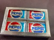 Pepsi Co MatchBooks, Pack Of 4, Chrome Tipped Matches Vintage Italy