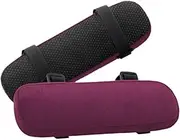 Oshhni Armrest Pads Cushion Memory Foam Ergonomic Removable Elbow Pillow Arm Rest Covers for Gaming Chair Computer Chair, Purple