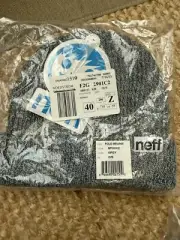 NWT Neff Fold Heather Beanie Grey Charcoal Heather