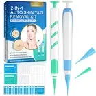 2-IN-1 Auto Skin Tag Removal Tool Kit with Cleansing Swabs Facial Skin Care Tool