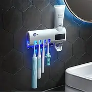 Toothbrush UV Sterilizer, Smart Toothbrush Sanitizer, Wall Mounted Toothbrush Holder, Bathroom Accessories