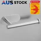 Toilet Paper Holder Wall Mounted Paper Roll Storage Hanger for Bathroom (Silver)