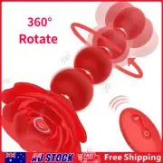 360° Rotate Anal Beads Butt Plug Vibrators Prostate Massager Couple Sex Toys