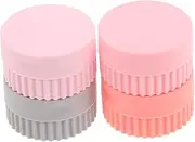 FRCOLOR 4pcs Silicone Travel Jars Reusable Makeup Cream Containers Portable Pill Organizer Leakproof Lotion Jars for Toiletries and Jewelry Storage for Travel