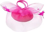 [FOMIYES] S Style Mesh Headwear Women's Fascinators Hat Wedding Party Headdress Pillbox Hat Veil Accessory
