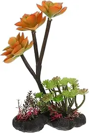COMNESTBI Artificial Aquarium Plant Decor Realistic Simulation Plants with Suction Cup for Easy Fixation Non Fading for Fish Tanks Reptile Tanks Office Decorations