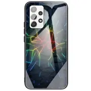 Pattern Printing Anti-scratch Tempered Glass Back Soft Tpu Frame Shock-absorption Phone Case For Samsung Galaxy A53 5g