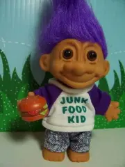JUNK FOOD KID - 5" Russ Troll Doll - NEW IN BAG - Purple Hair