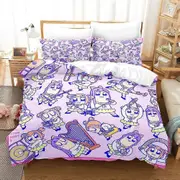 v1933 Bed Sheets Anime Pop Team Epic PIPI Bedding Set Duvet Cover Bed Set Quilt Cover Pillowcase Comforter king Queen Size Boys Adult Bedding Set 3-Pi