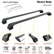 For Audi A6 C6 Avant 2006-11 Roof Rack Cross Bars Metal Bracket Flush Rails Alu
