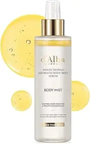 d'Alba Italian White Truffle Aromatic Body Mist Serum, glowy hydrating body serum spray, go-to body mist for dry skin, fragrance body mist, Korean Skincare (180ml)
