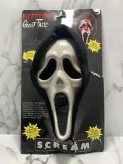 Vintage 1997 Scream Bleeding Ghost Mask Halloween Miramax Fun World *Read*