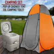 20L Outdoor Portable Toilet Camping Shower Tent Shower Bag Pop Up Change Room Or