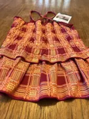 Zack & Zoey Ruched Sundress pet dress~pink, Orange & Red ￼Size S~NWT~~~E5