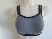 NATORI 34C #731050 YOGI SPORTS UNDERWIRE BRA, GRAY/BLACK, NWT, $68