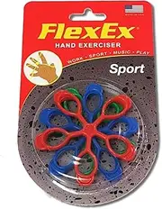 FlexEx? SPORT Patented Hand Exerciser Made in USA Hand Grip Strengthener for Sport and Music Law Enforcement Hand Exerciser