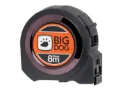 Bigdog MAGNETIC TAPE MEASURE 8m Nylon Coated Blade, Powerful Brake, Shock Proof