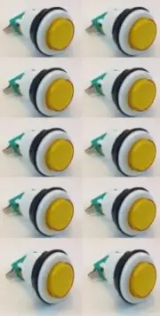ILLUMINATED GAMING BUTTON (MOMENTARY) COLOR VARIANCE (10 PACK, AMBER)