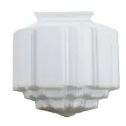 St Kilda 8&quot; Glass Shade 4 1/4&quot; Fitter, Opal Matte