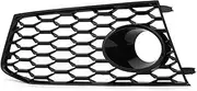 Glossy Black Car Front Fog Light Grille Cover Trim Compatible For Audi RS7 2014 2015 2016 2017 2018 HONEYCOMB HEX Fog Lamp Grill(Left Side)