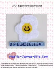Eggcellent Egg Magnet-Plastic Canvas Pattern or Kit