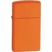Zippo Windproof Lighter Slim Orange Matte Metal Construction Refillable 1631