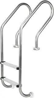 Swimming Pool Ladder,Preventing Slips Heavy Duty Steps,2/3-Step Double Handrails Stairs,for Swim Gym and in Groundc,Bearing Capacity 200kg(1300x500x180mm)