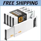 Sturdy 6" Tall Drawer Dividers - 4-Pack Adjustable for Kitchen, Office & Dresser