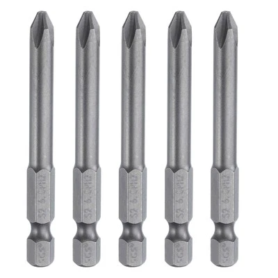 5pcs Magnetic Phillips Screwdriver Bit PH2 1/4" Hex Shank 65mm Long 6mm Rod